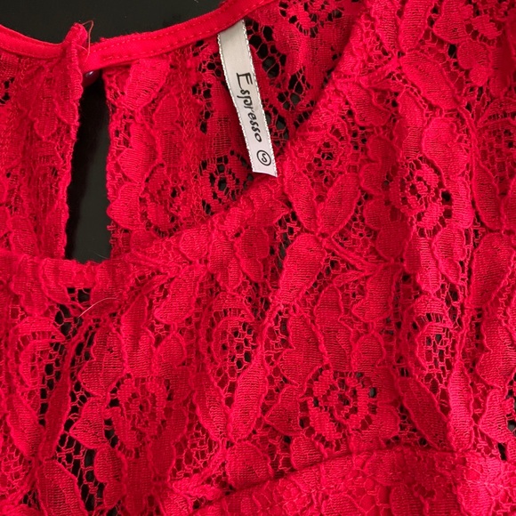 Espresso Red Lace Dress - Picture 3 of 4